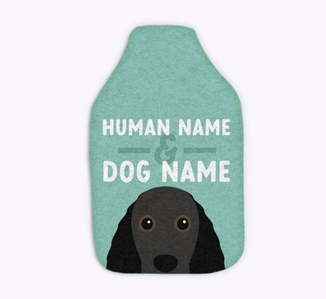 Human and Dog Names: Personalized {breedFullName} Hot Water Bottle